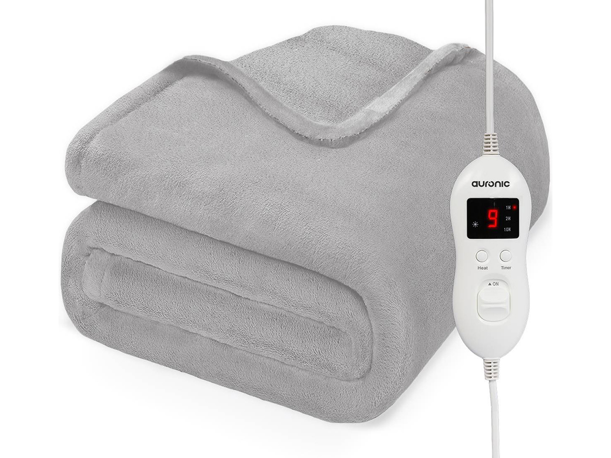 Auronic 2-persoons elektrische deken - Light Grey