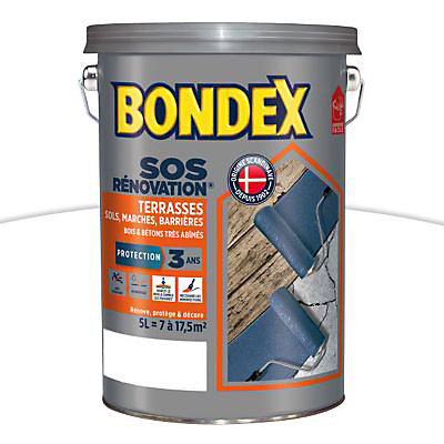 Rénovateur extérieur terrasse blanc Bondex 5L SOS Rénovation