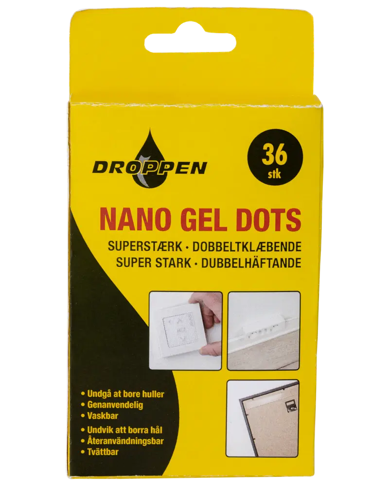 Droppen Nano tape klæbepuder 36-pak