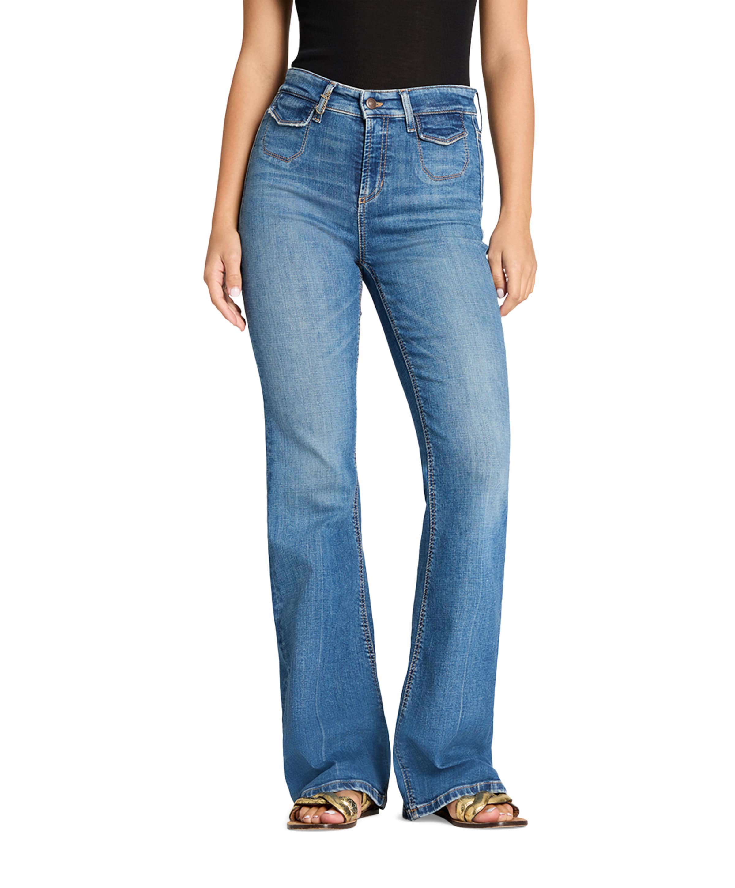 Cambio Fabienne pocket dames jeans blauw