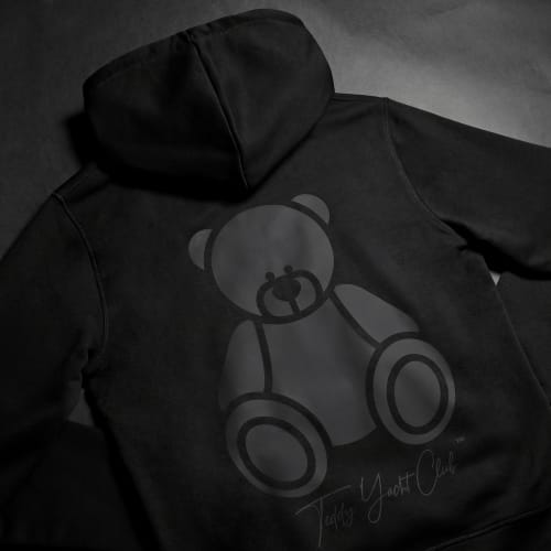Sweat Capuche Black Series Bear Back Collection Noir