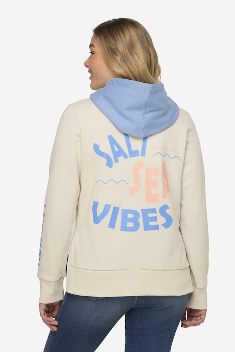Hoodie, Kapuzensweater, Rückenprint, Kängurutasche