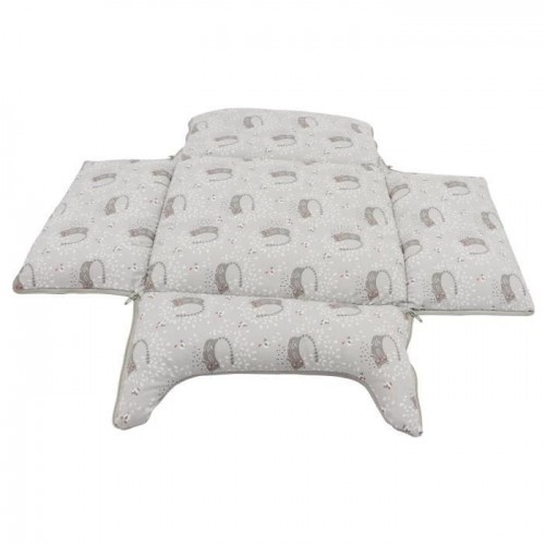 Cama reversível cinza AIME para gatos e cães de pequeno porte.