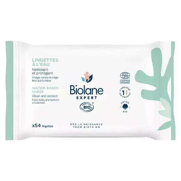 Biolane Expert - Lenços Umedecidos Orgânicos - Pele Sensível - 54 unidades