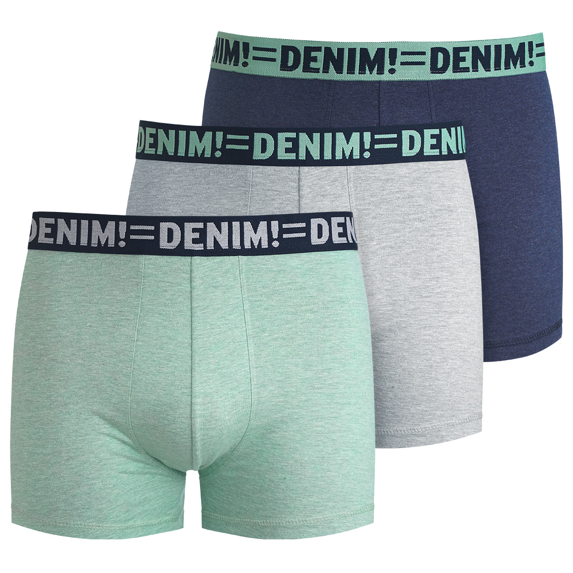 VanVaan Denim 3 Herren Retroshorts meliert salbei / hellgrau / dunkelblau