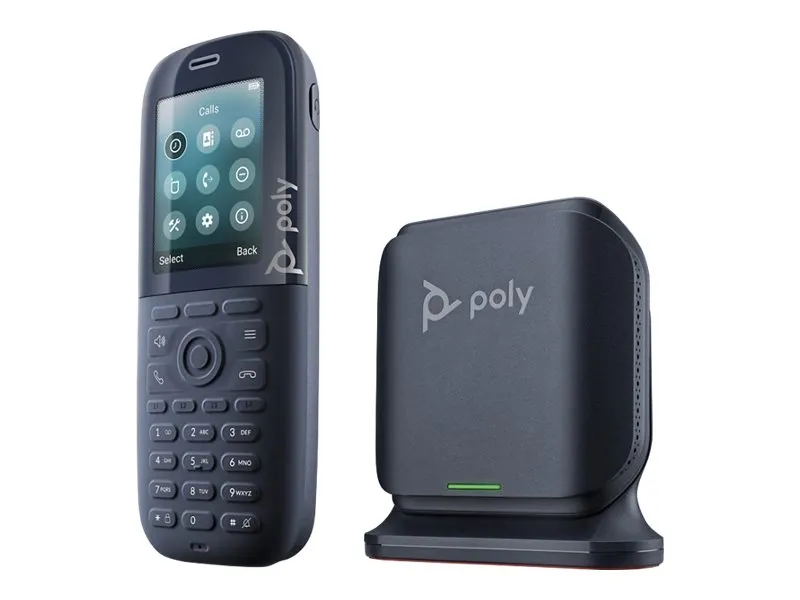 Poly Rove B2 Base Station and 30 Phone Handset Kit - Trådløs telefon med opkalds-ID/opkald venter - DECT - 3-vejs opkaldskapacitet - SIP, SIP v2, SIP over TLS, SIP over UDP, SIP over TCP, SDP, RTCP, RTP - sort