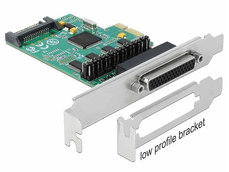 Delock PCI-Express-Karte 89938 4x RS-232 mit Spannungsverso PCIe-Schnittstellenkarte mit vier seriellen Ports