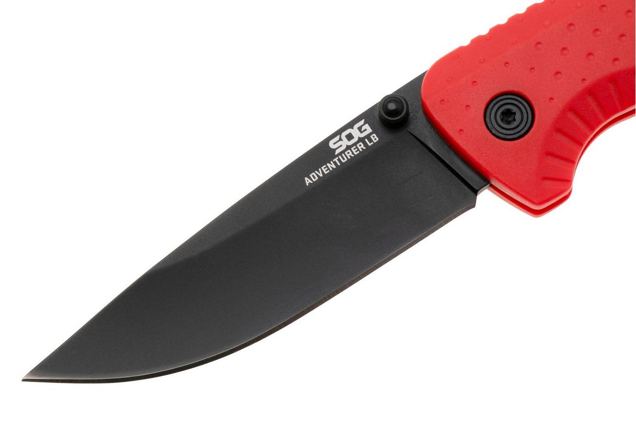 SOG Adventurer LB 13-11-07-43, Titanium Nitride 5CR15MOV, Red GRN zakmes