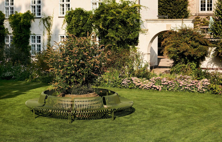 Hay Palissade Park tuinbank rond set van 2 out/out Olive