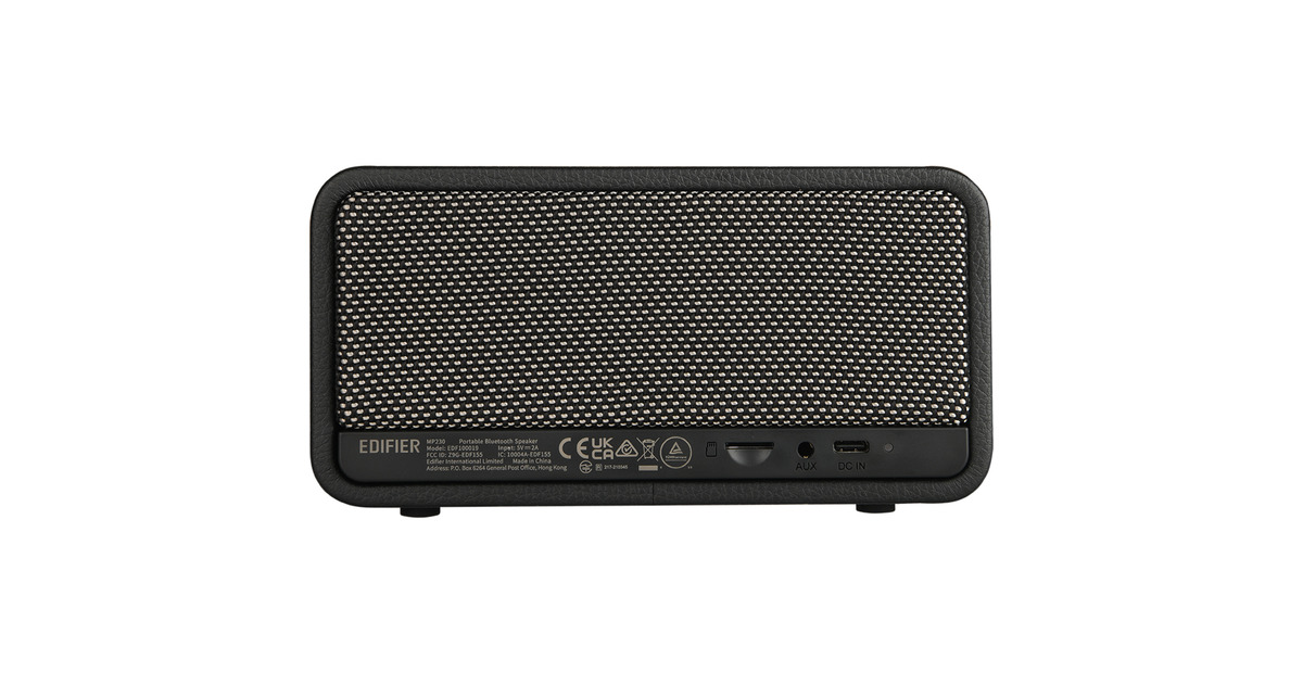 EdifierMP230 Retro Bluetooth speaker luidspreker  (Zwart, Bluetooth, microSD, Aux, USB-C)