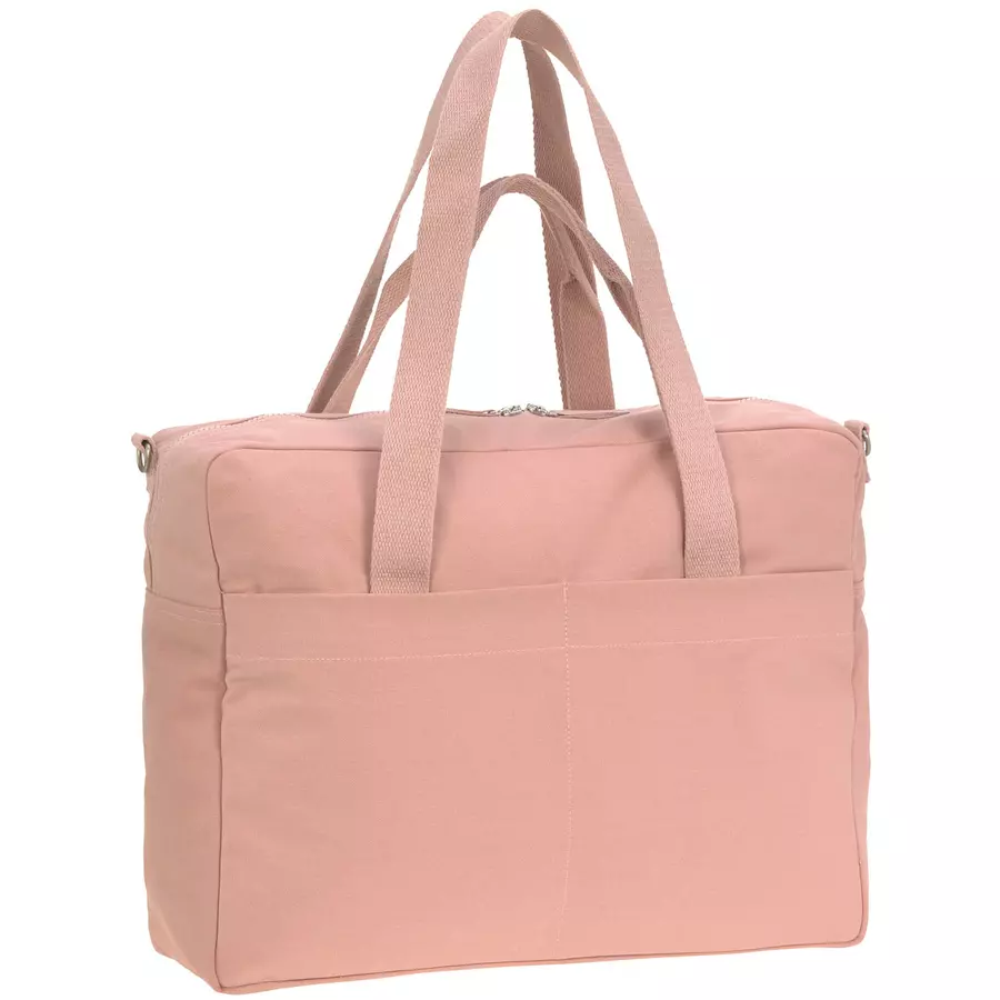 LÄSSIG Wickeltasche Green Label Cotton Essential Bag rosa