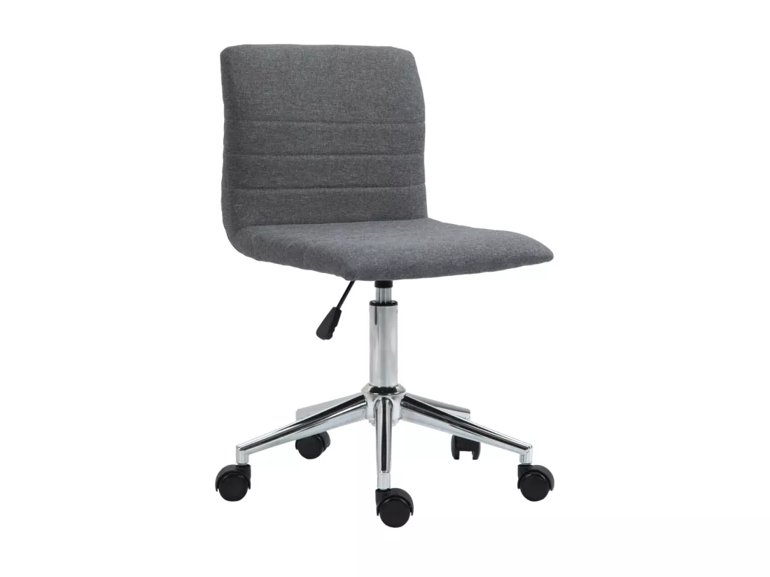 SVITA LINUS chaise de bureau chaise pivotante pour enfant chaise de bureau chambre d'enfant revêtement en tissu gris