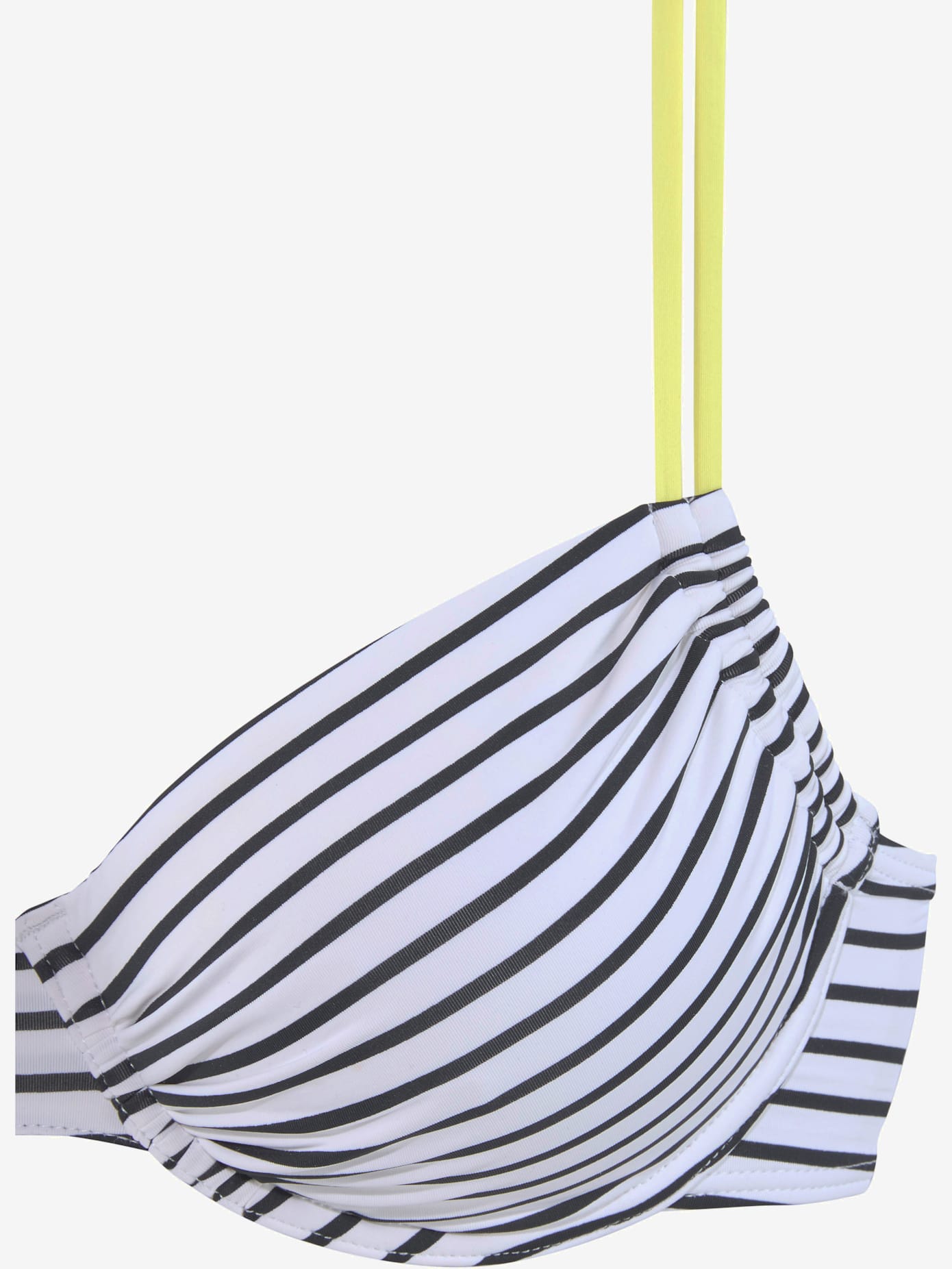 Haut de maillot de bain à armatures design rayé avec bretelles contrastées