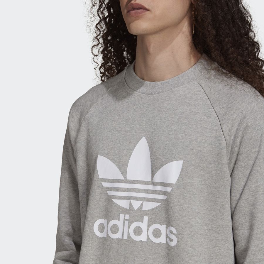 adidas Originals Sweat Crewneck Adicolor Classics Trefoil - Gris/Blanc