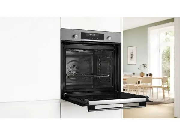 Bosch Serie | 6 HBG578BS3 - Ovn - til indbygning - niche - bredde: 56 cm - dybde: 55 cm - højde: 58.5 cm - med selv-rengøring - Klasse A  - rustfrit stål