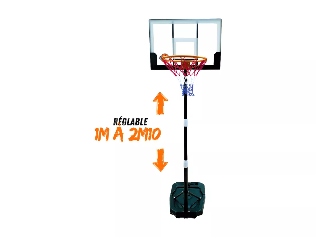 Panier de basket mobile et réglable de1m à 2m10 - Brooklyn