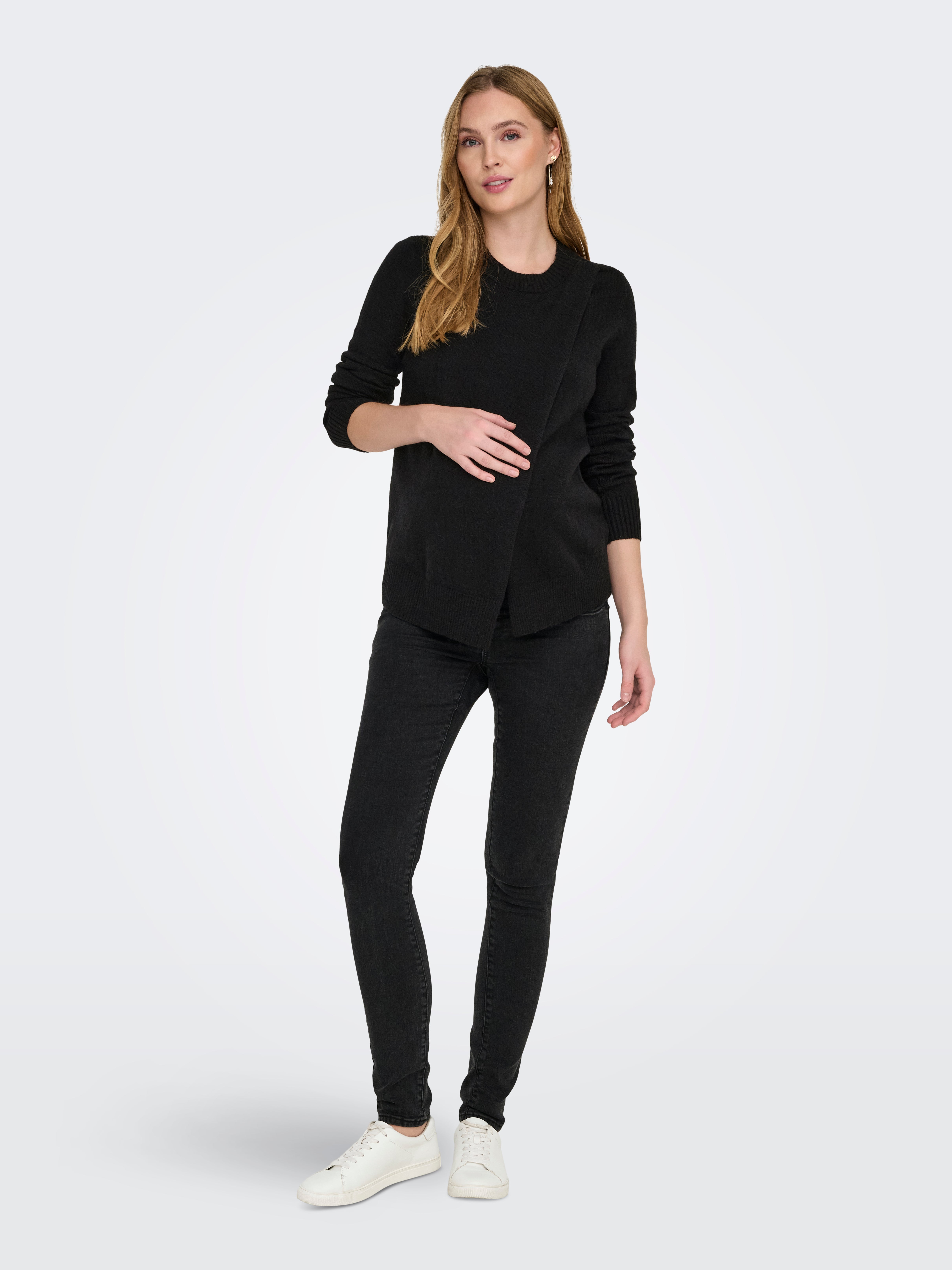 OLMCAPUCINE Strickpullover Black