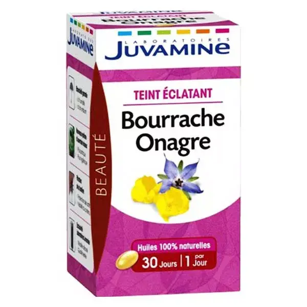 Juvamine Radiant Complexion Borragem Prímula 30 cápsulas