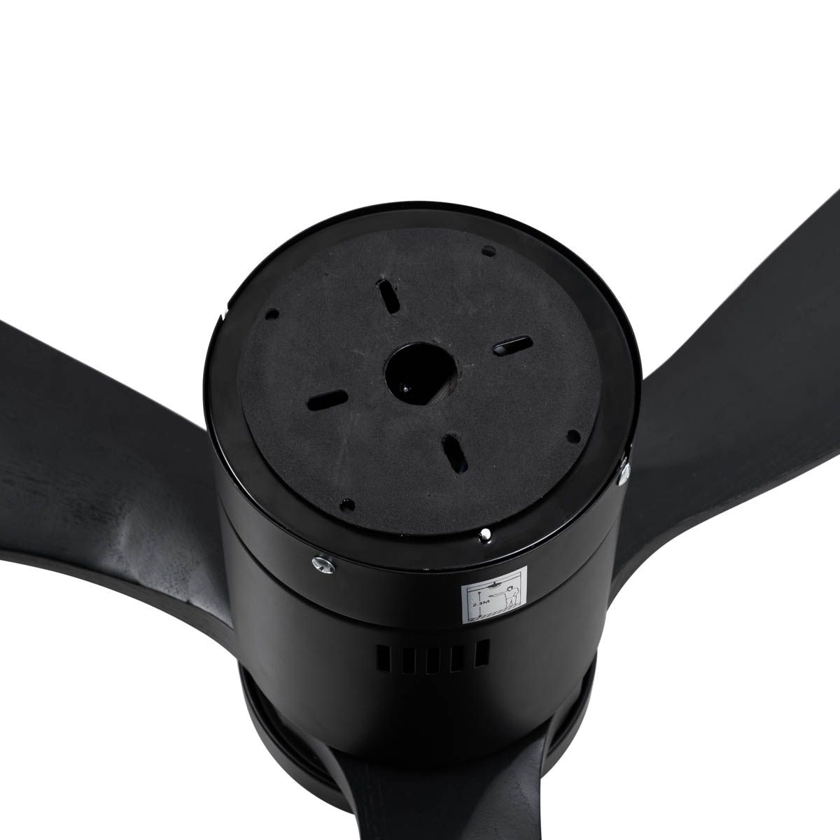 Plafondventilator zwart 132cm incl. LED dimbaar met afstandsbediening - Sofia