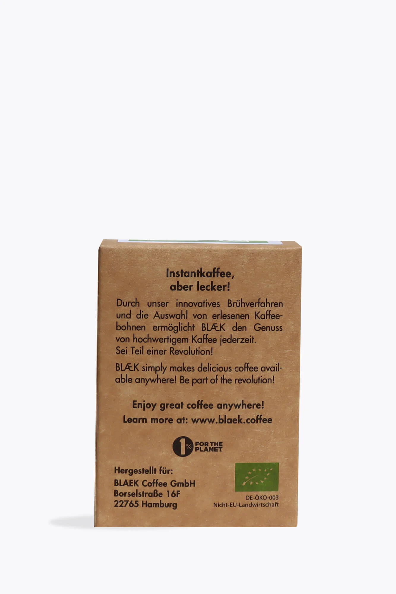 BLÆK Organic Instant Coffee No. 2 Peru 21g
