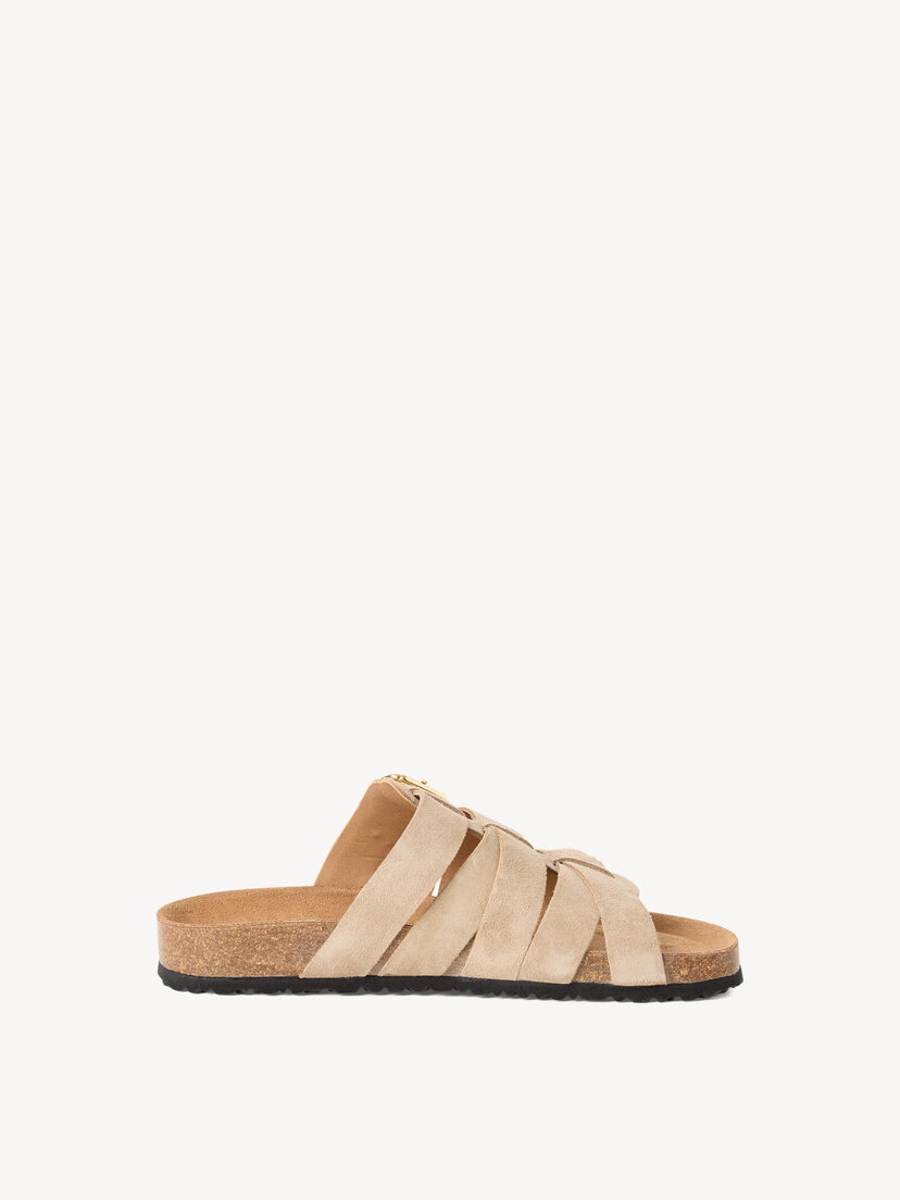 Leren Slipper - beige