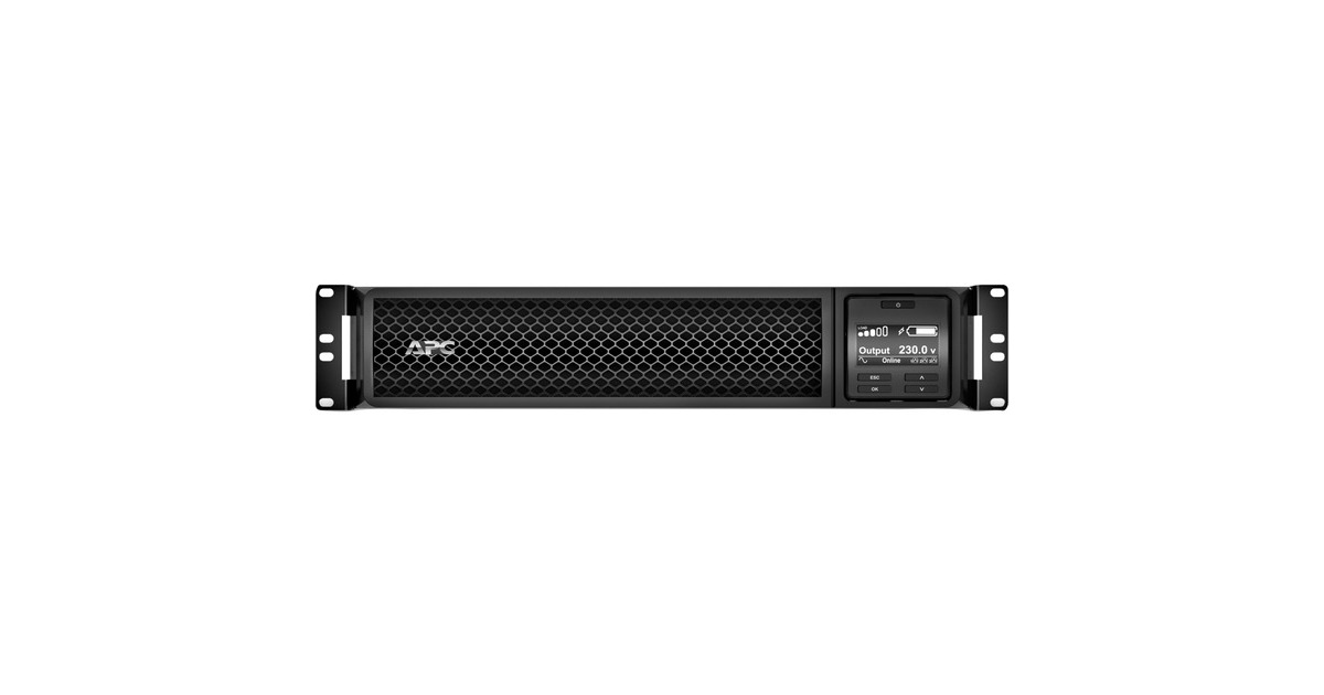 APCSmart-UPS On-Line 3000VA noodstroomvoeding ups  (Zwart, 8x C13, 2x C19 uitgang, rackmountable, SRT3000RMXLI)