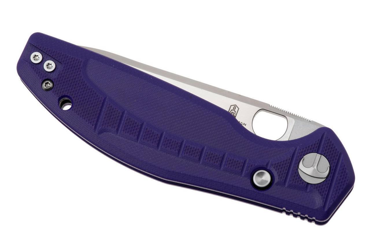 Bestechman Angry Owl BMK12E-1 Satin D2, Purple G10, zakmes