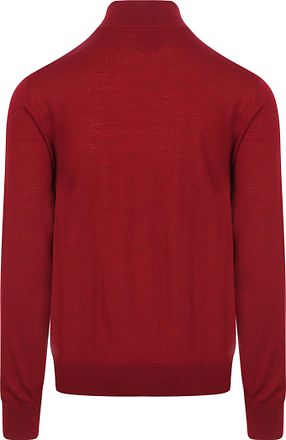 King Essentials The Michael Half Zip Pull Merino Rood KM111030003-R001T kopen