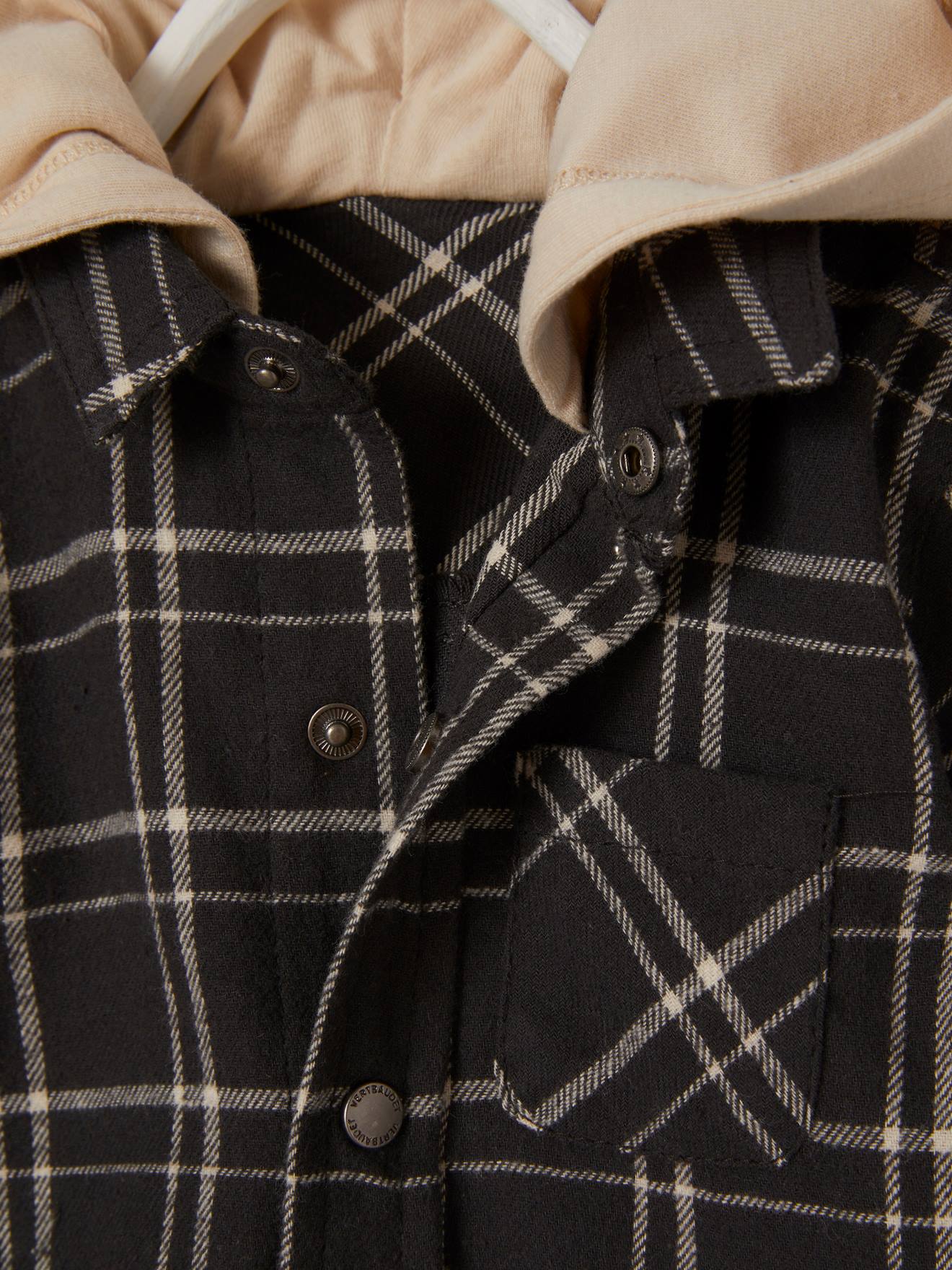Camisa xadrez vermelha tamanho médio para bebê menino