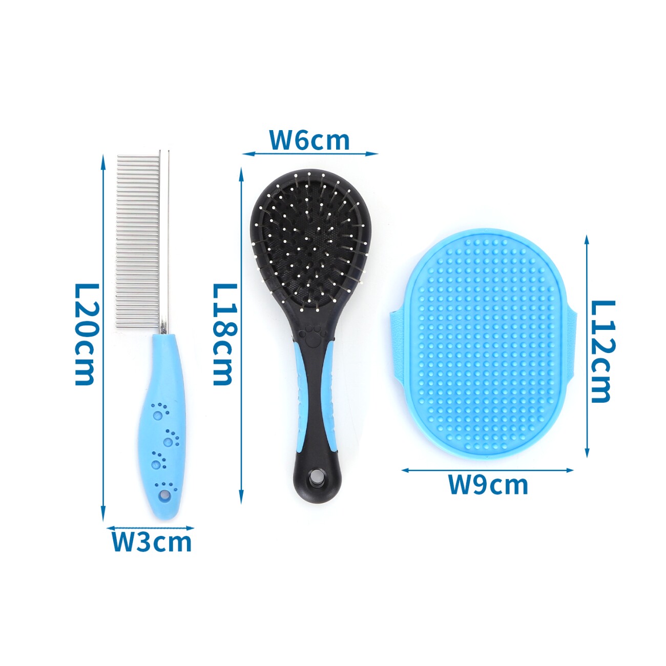 nobleza - 4in1 Bürsten Set - Hundebürste - Katzenbürste