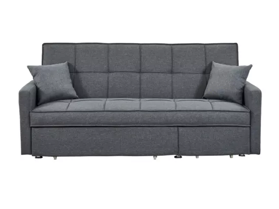 Canapé 3 places convertible en tissu CANETTI - Gris