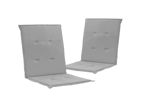 VIDAXL - Galette de chaise Coussins de chaise de jardin 2 pcs gris 100 x 50 x 3 cm