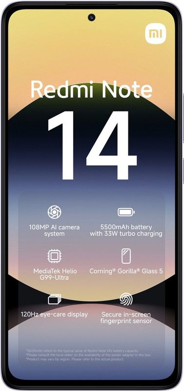 Xiaomi - Redmi Note 14 - Smartphone - Paars - 256 GB - 4G