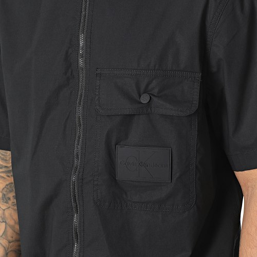 Chemise Manches Courtes Stretch Poplin 3514 Noir