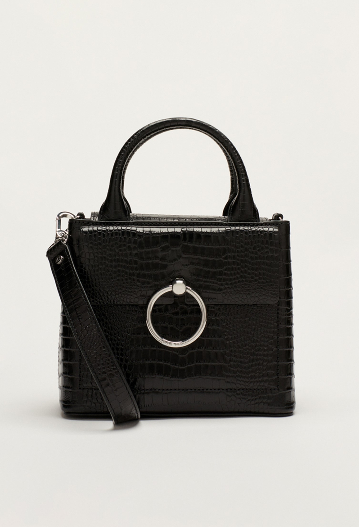 Sac Anouck cuir texture noir