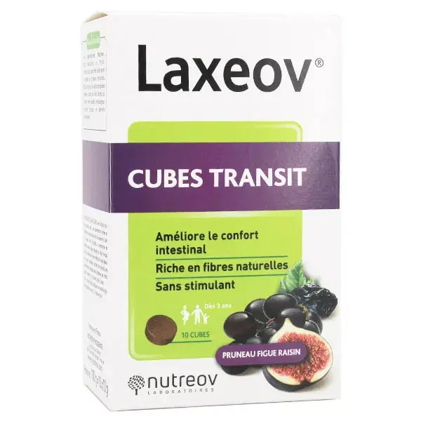 Nutreov Physcience Laxeov Cubes Transit Ameixa Figo Uva 10 cubos