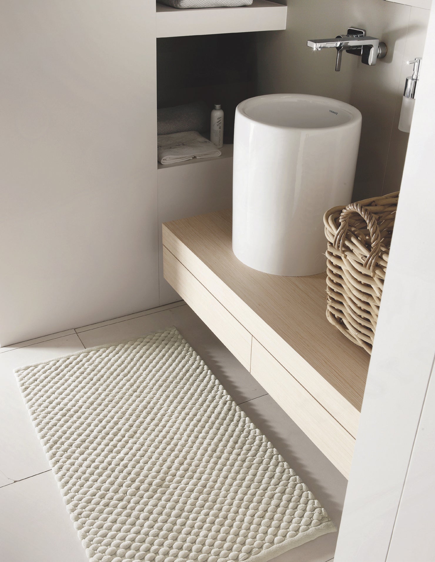 Maks Badmat Silver Grey | 60 x 60 cm | Grijs | Katoen