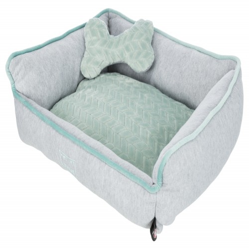 Cama Trixie Junior para cães, cinza e verde.