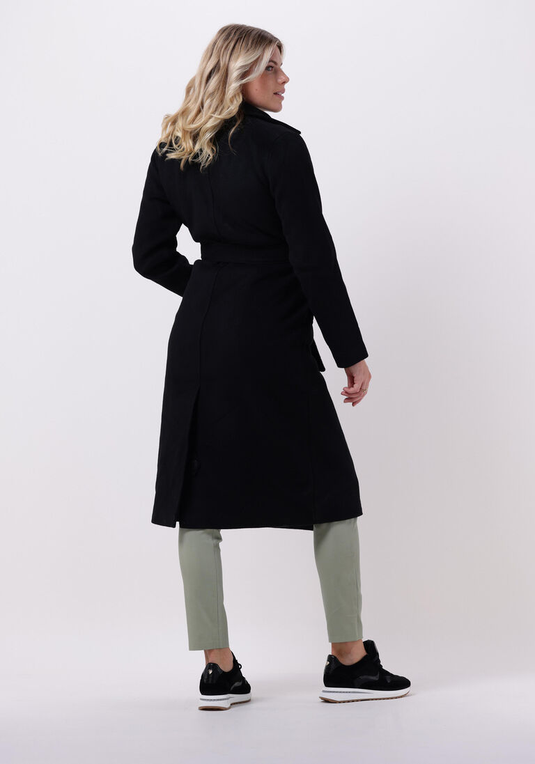 OBJECT zwarte object mantel clara wool coat