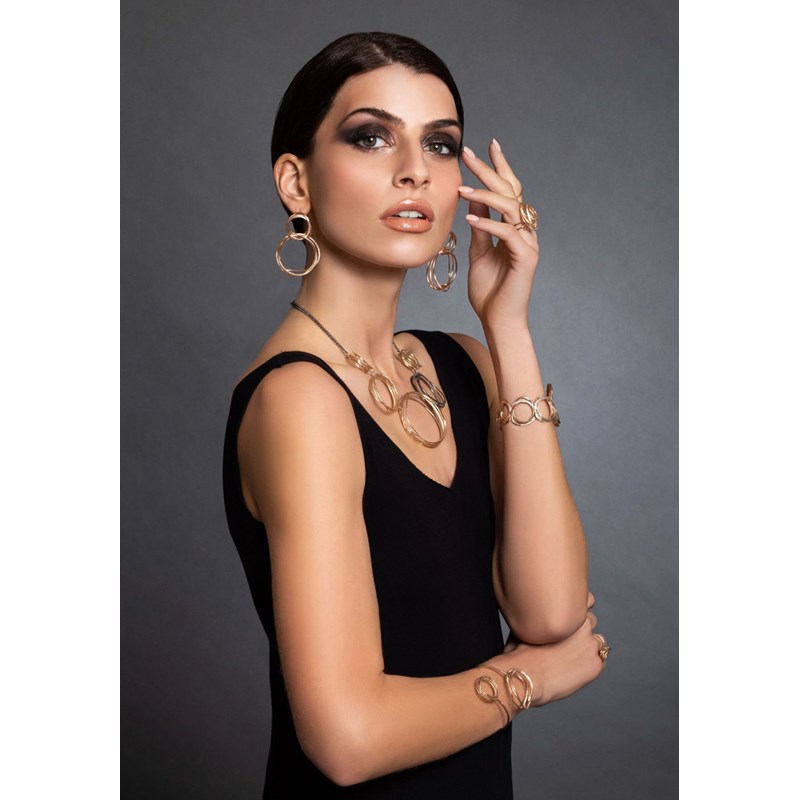 Boucles d'oreilles en plaqué argent faites main avec cercles texturés métalliques - Bijou de créateur