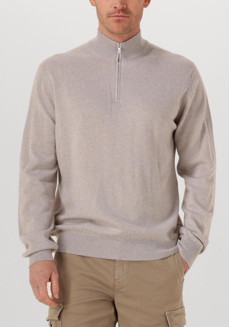 beige filippo de laurentiis trui mezza zip ml