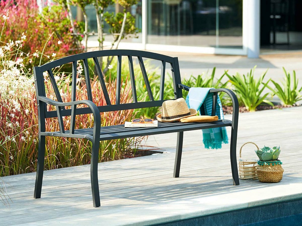 Banc de jardin en métal alvernia