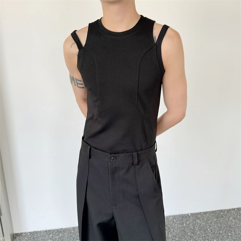 Freehop - Tanktop met ronde hals en bandjes