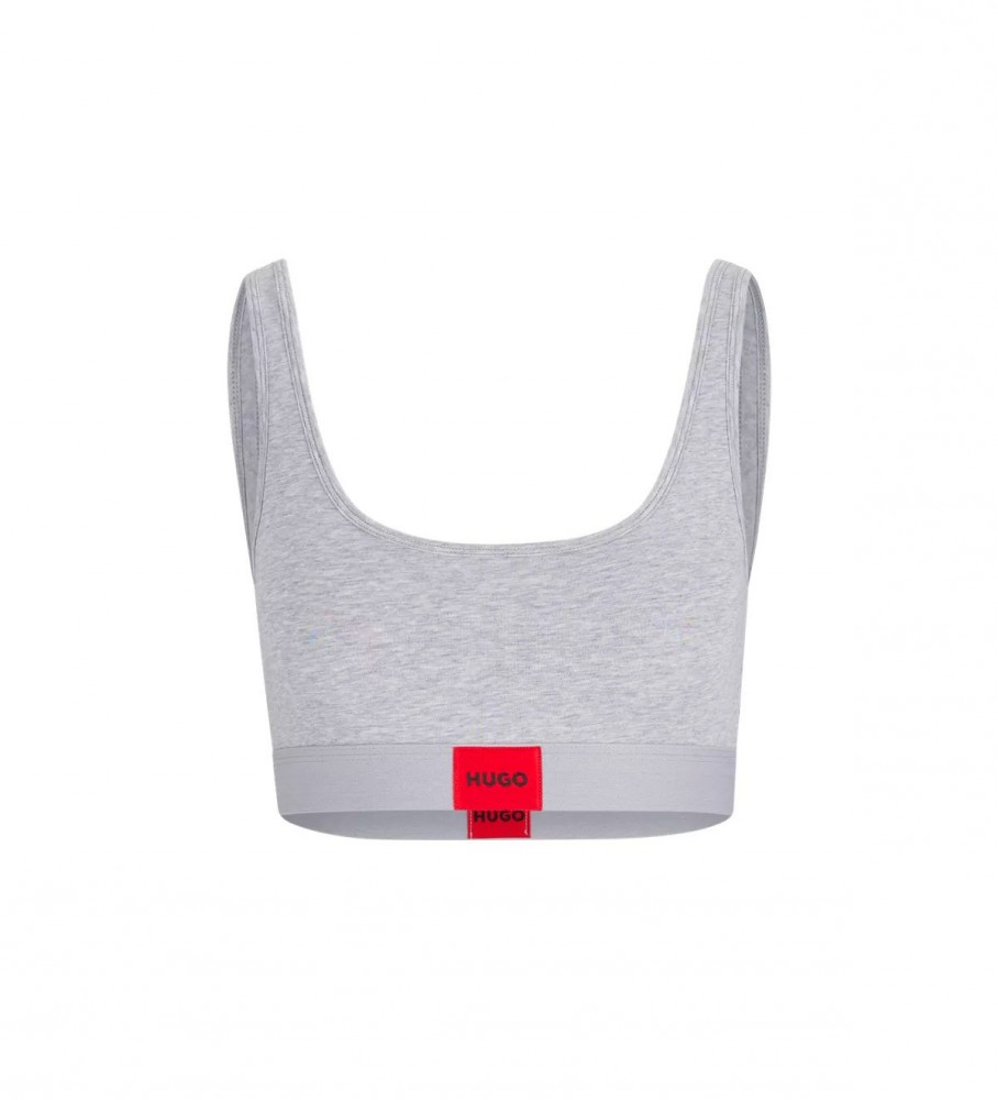 Top esportivo cinza HUGO e lingerie