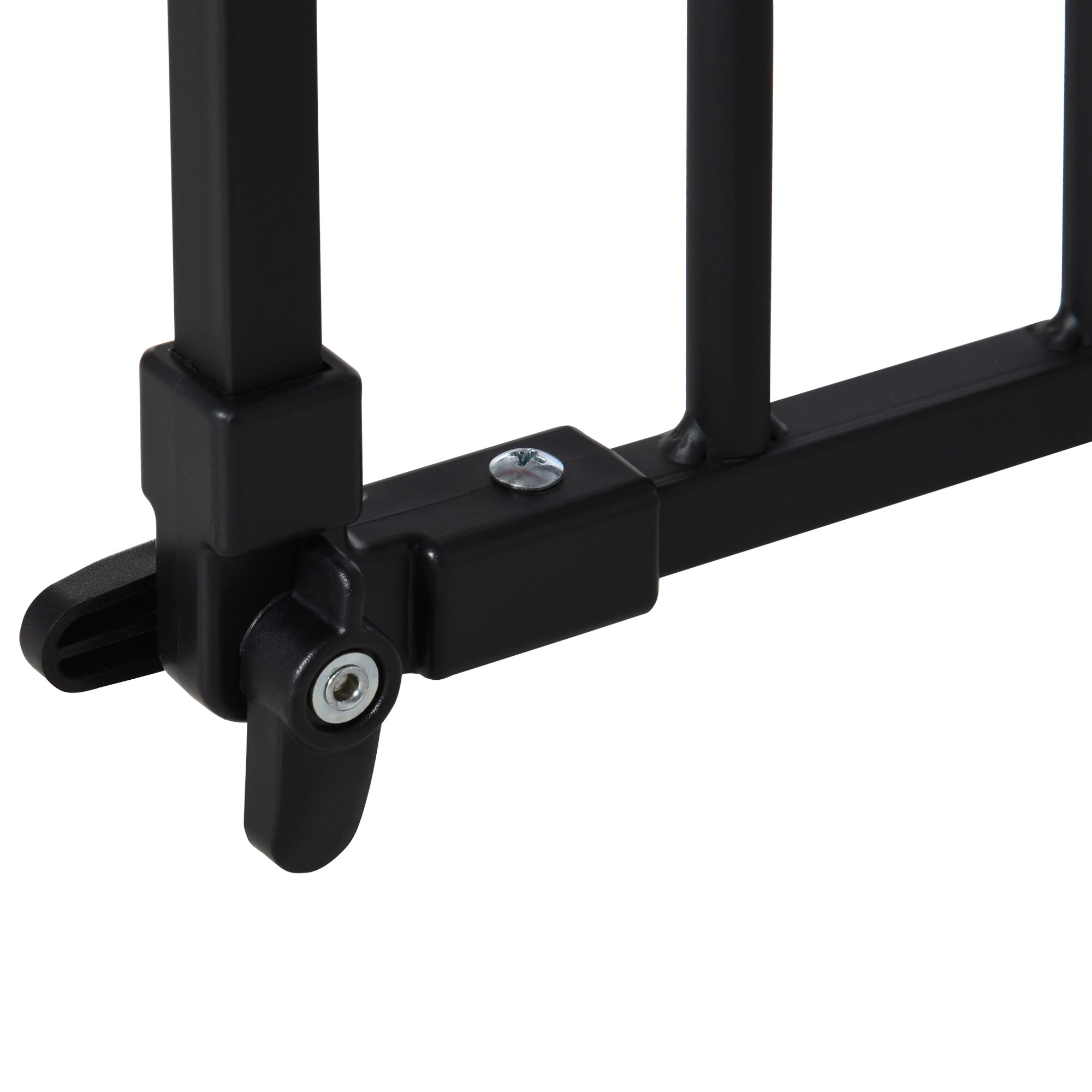 PawHut Absperrgitter ohne Bohrung schwarz 136,3B x 2T x 76,2H cm
