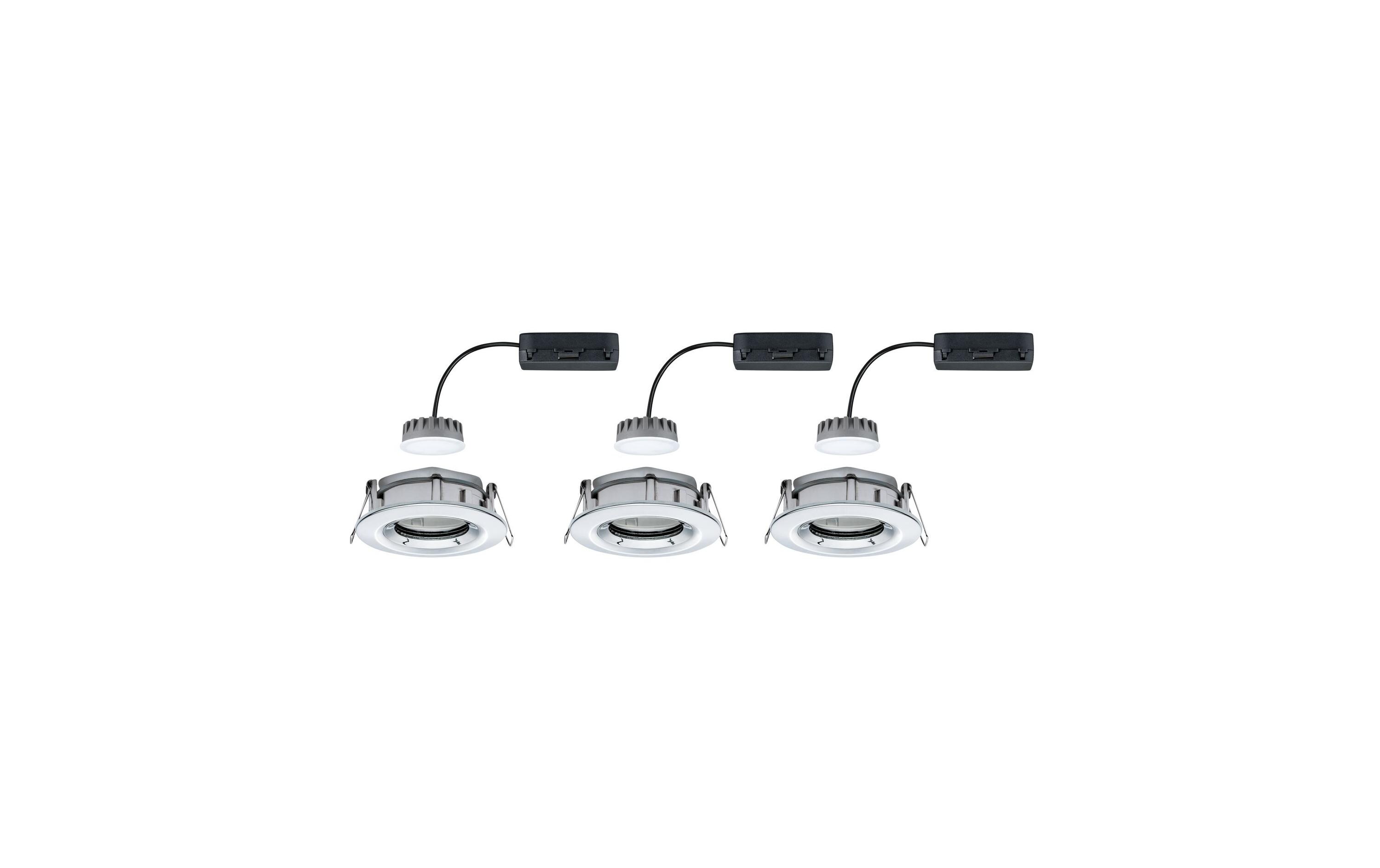 Einbauspot Nova Plus Coin Set, 3 x 6 W, 2700 K, ChromLED Einbauspot Basisset