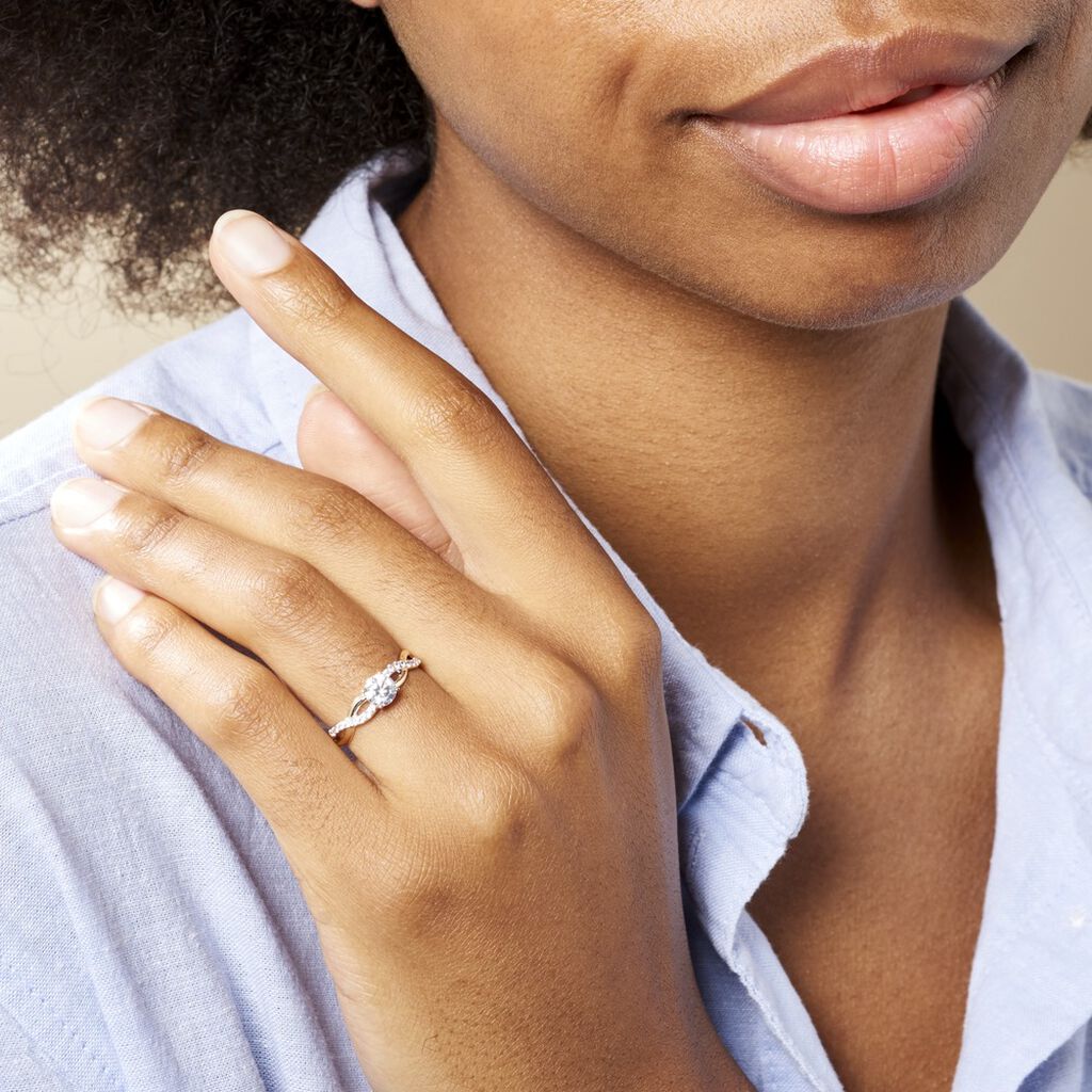 Bague Tilla Or Jaune Oxyde De Zirconium