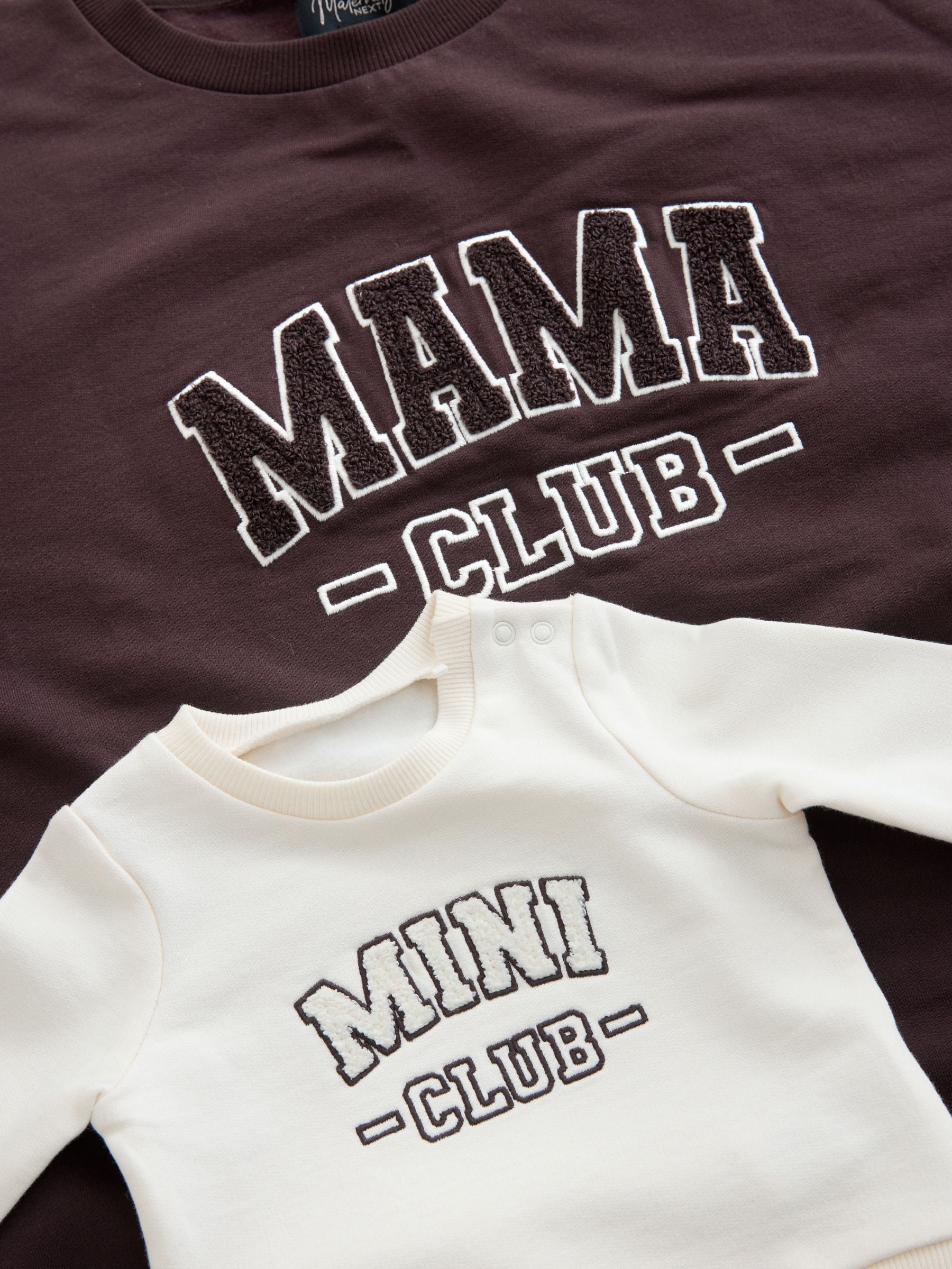 Chocoladebruin - Maternity Mini Me Sweatshirt Set
