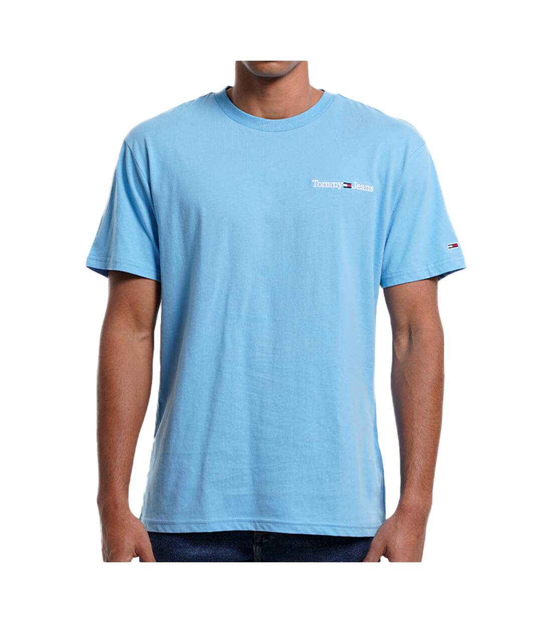 T-shirt Bleu Homme Tommy Hilfiger Tjm Clsc Linear Ches