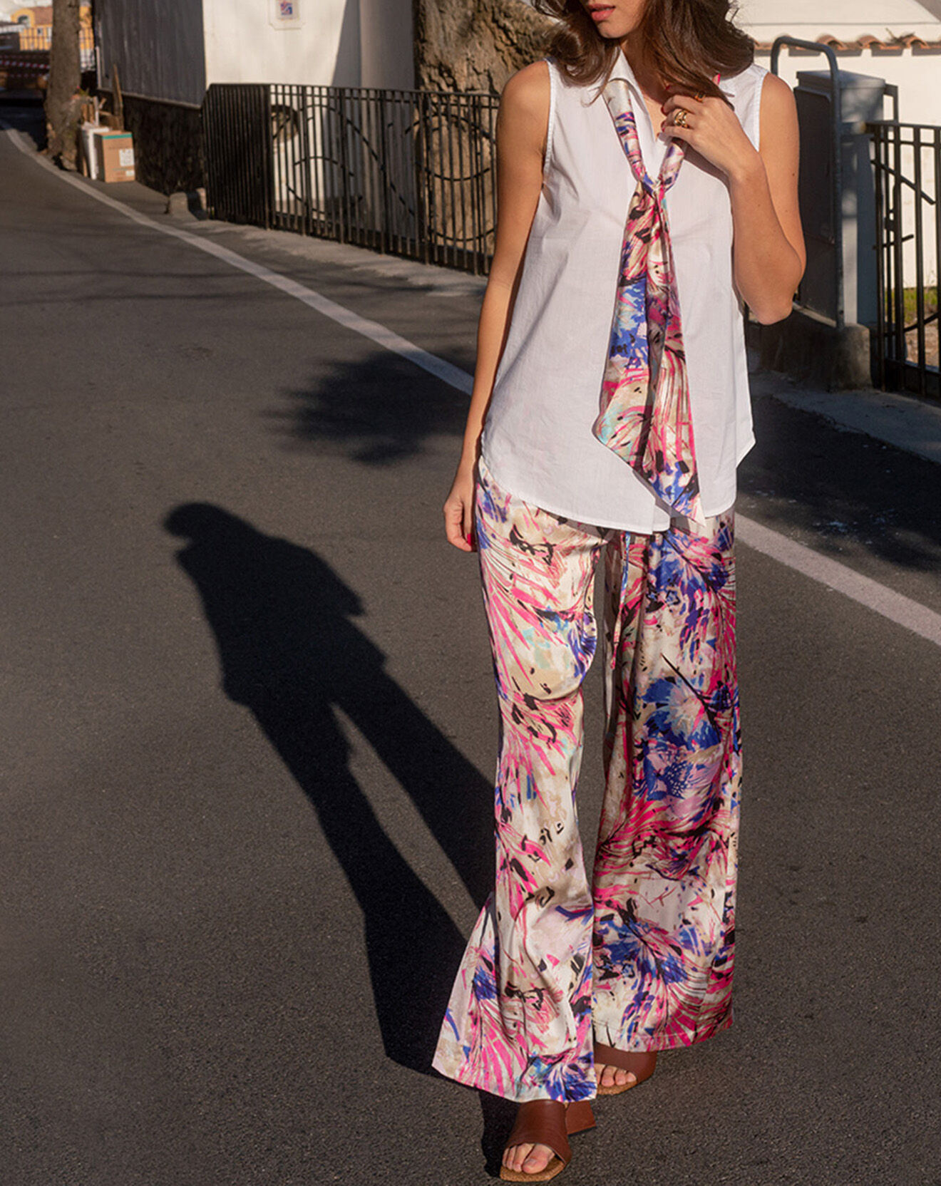 Lauren Vidal Pantalon Store multicolore